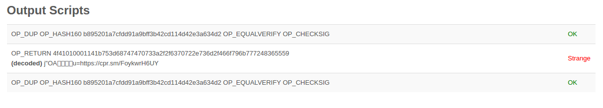 The scripts in the issuance transaction